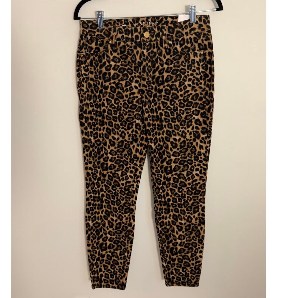 WHBM The Skinny Ankle Leopard pants NWT size 8P